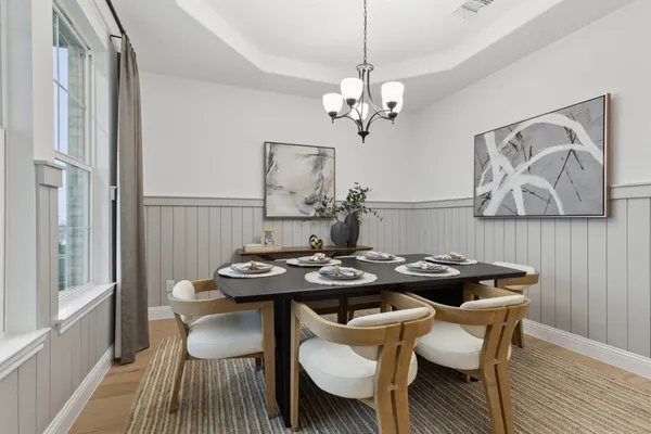 a view of a livingroom and dining room