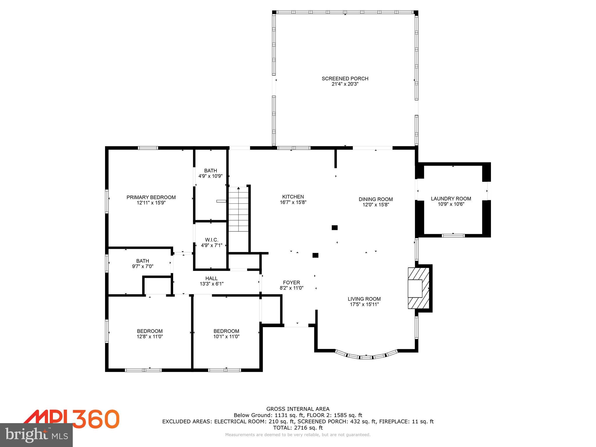 11113 Pool Road Cockeysville, MD 21030 - Photo 37 of 39 MAIN LEVEL FLOOR PLAN