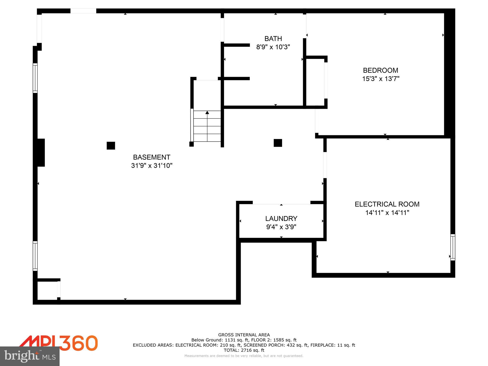 11113 Pool Road Cockeysville, MD 21030 - Photo 38 of 39 LOWER LEVEL FLOOR PLAN