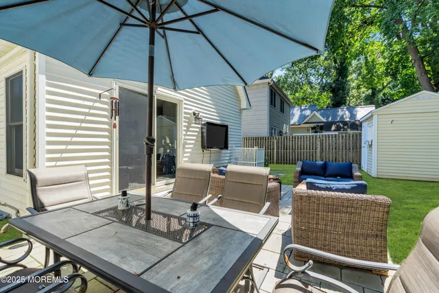 a view of an outdoor space with a patio