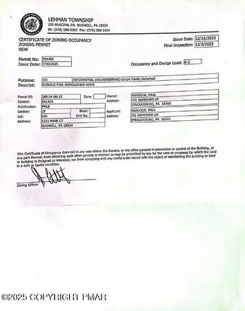 $489,900 | 1131 Mink Court, Bushkill, PA 18324