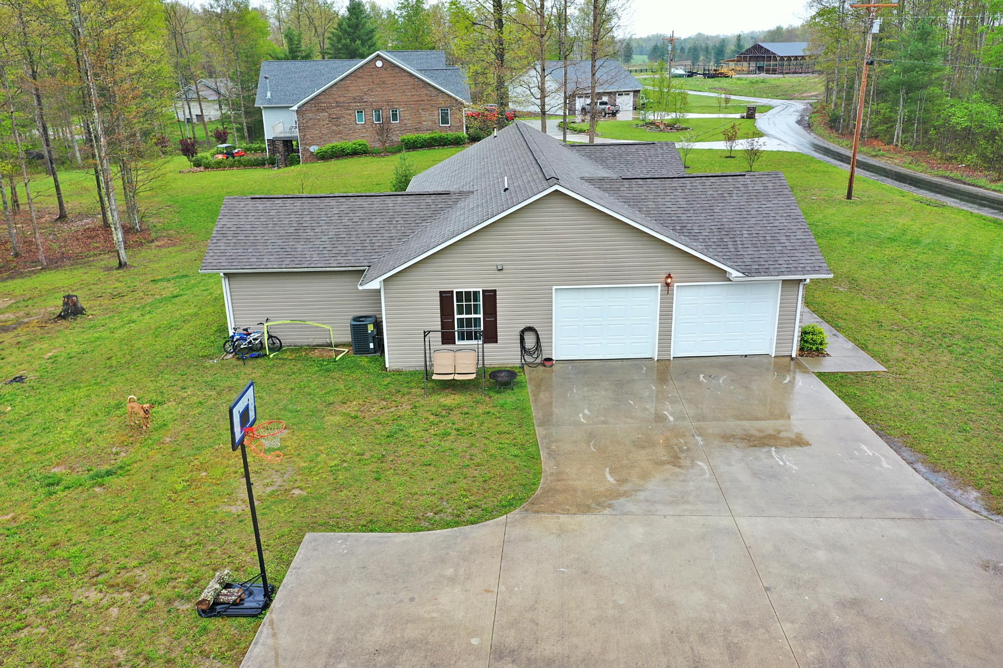 1110 Toomey Road Oneida, TN 37841 - Photo 21 of 30 a aerial view of a house with table and chairs in a yard