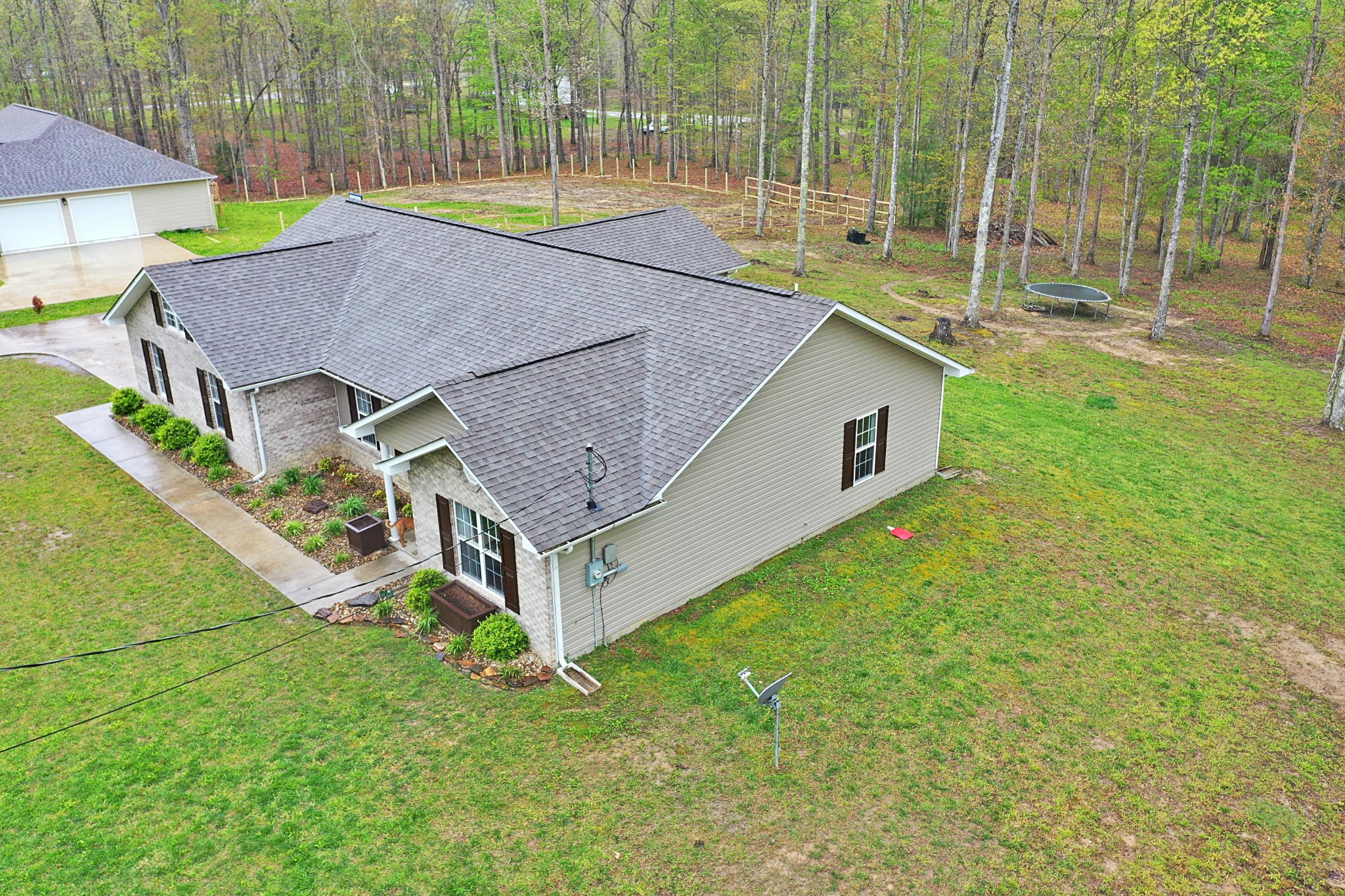 1110 Toomey Road Oneida, TN 37841 - Photo 22 of 30 a aerial view of a house with a yard table and chairs