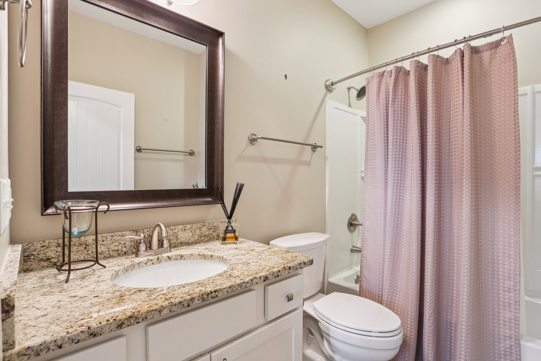 3014 Mainstream Drive Franklin, TN 37064 - Photo 37 of 69 a bathroom with a granite countertop sink vanity mirror and toilet