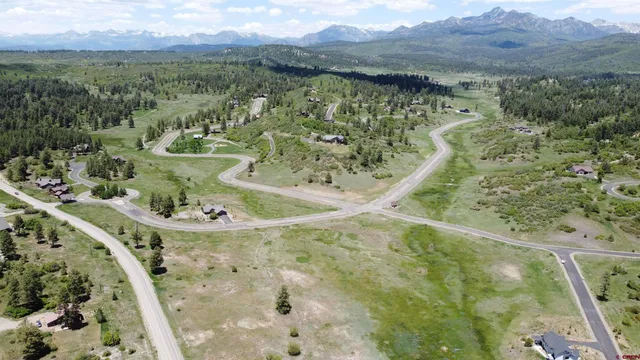 a view of a lake in middle of the forest