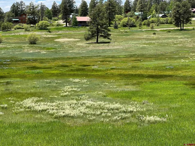 a swimming pool with outdoor seating and yard