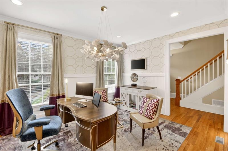 2660 Colgan Court Southeast Atlanta, GA 30317 - Photo 22 of 50 a workspace with furniture and a chandelier
