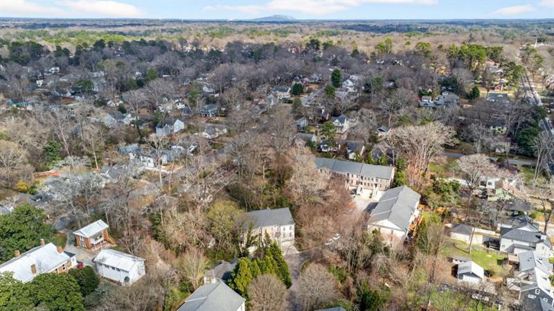 2660 Colgan Court Southeast Atlanta, GA 30317 - Photo 49 of 50 an aerial view of house with yard and mountain view in back