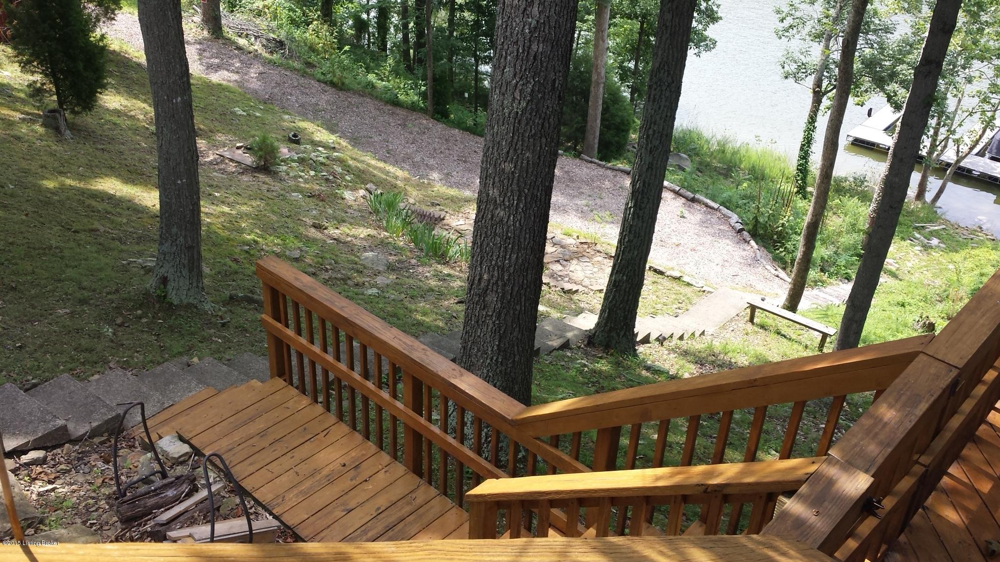 524 Rough River Resort Road McDaniels, KY 40152 - Photo 14 of 18 Newer steps off the deck lead to a shared walk to the lake.