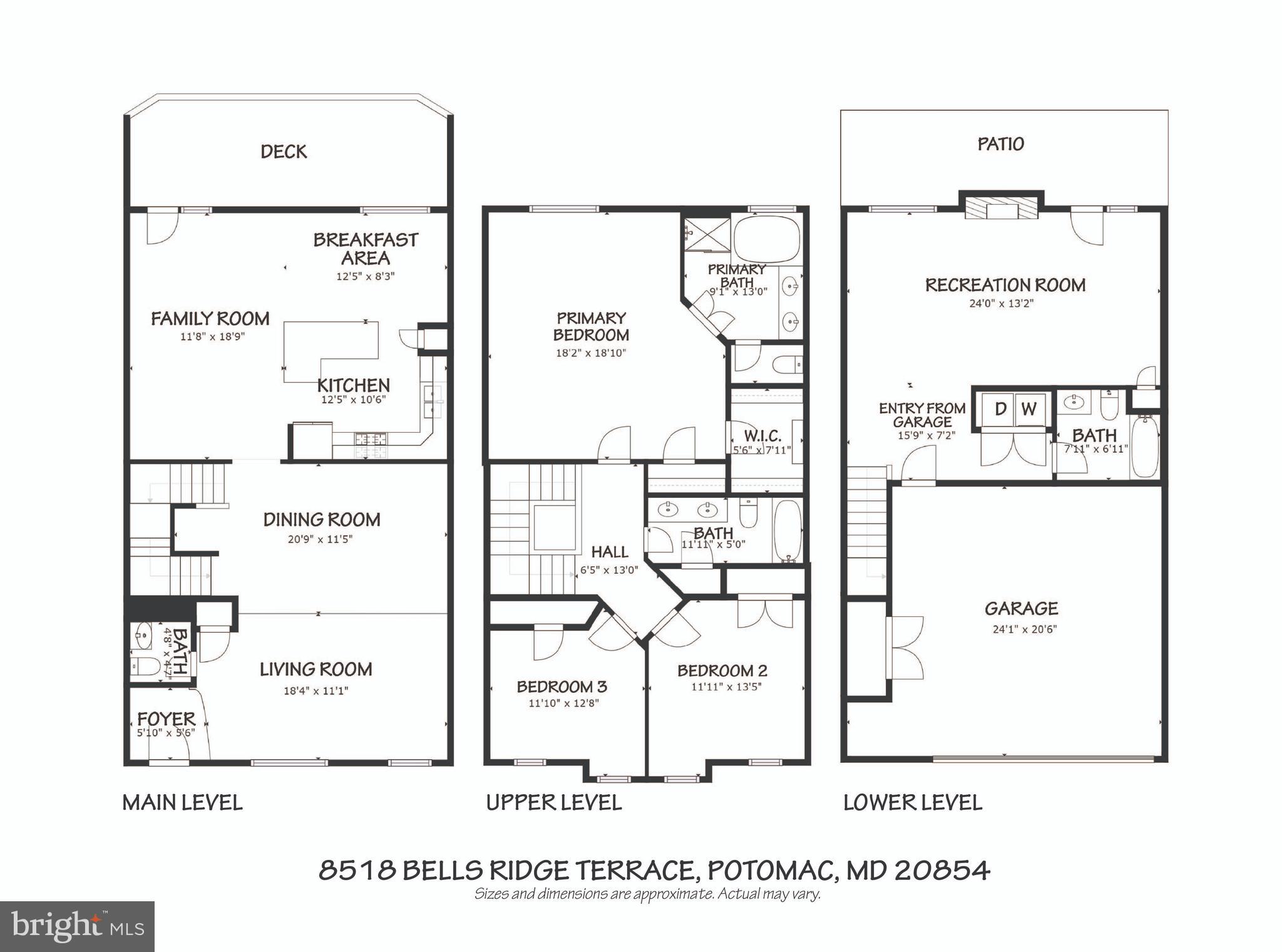 8518 Bells Ridge Terrace Potomac, MD 20854 - Photo 27 of 27 Floor Plans