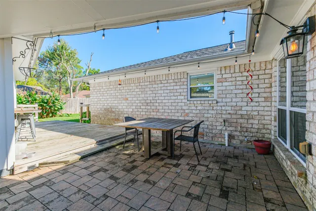 a view of a backyard with a garden