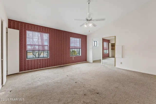 an empty room with a window