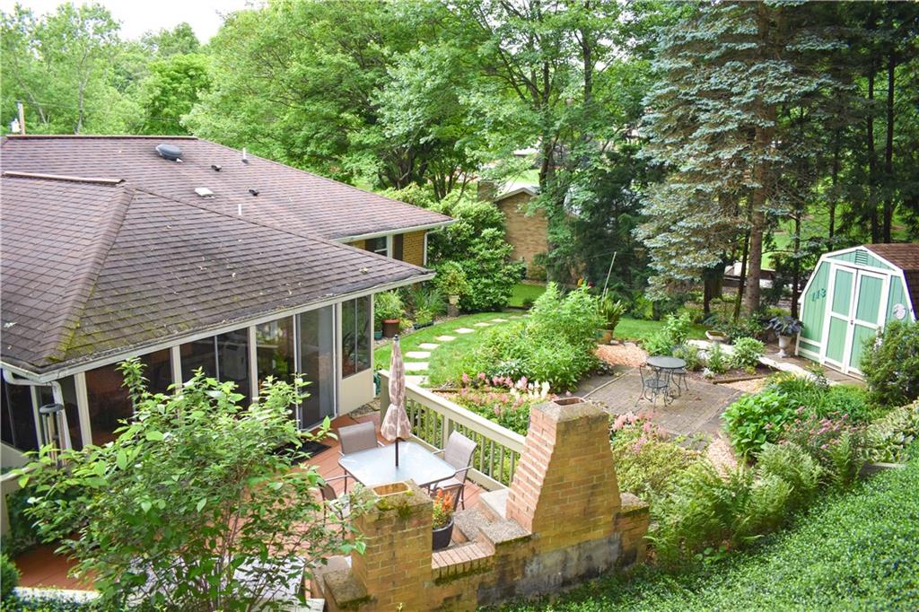 113 Morningside Drive Butler, PA 16002 - Photo 19 of 25 Pretty view of the PRIVATE rear yard as viewed from the upper level, which features a swing!