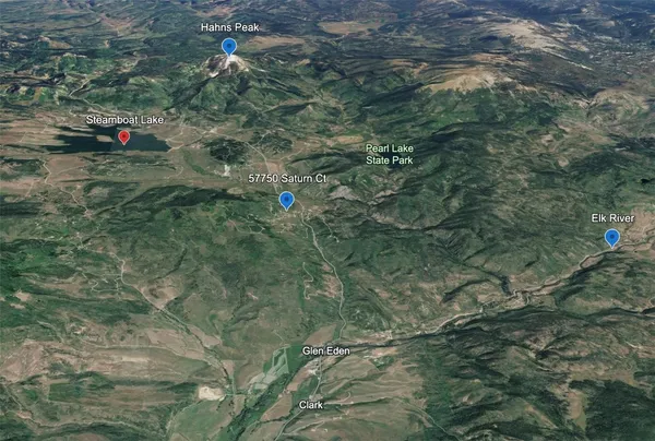 a view of a sky from a yard