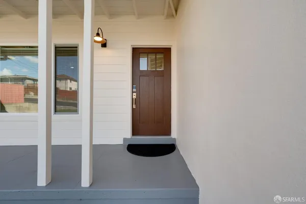 a view of front door