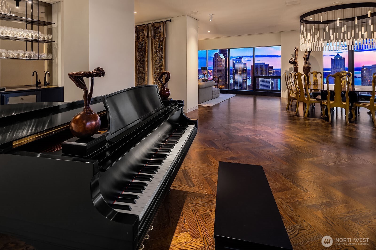 1301 Spring Street, Unit PH32 Seattle, WA 98104 - Photo 13 of 40 a living room with furniture and wooden floor