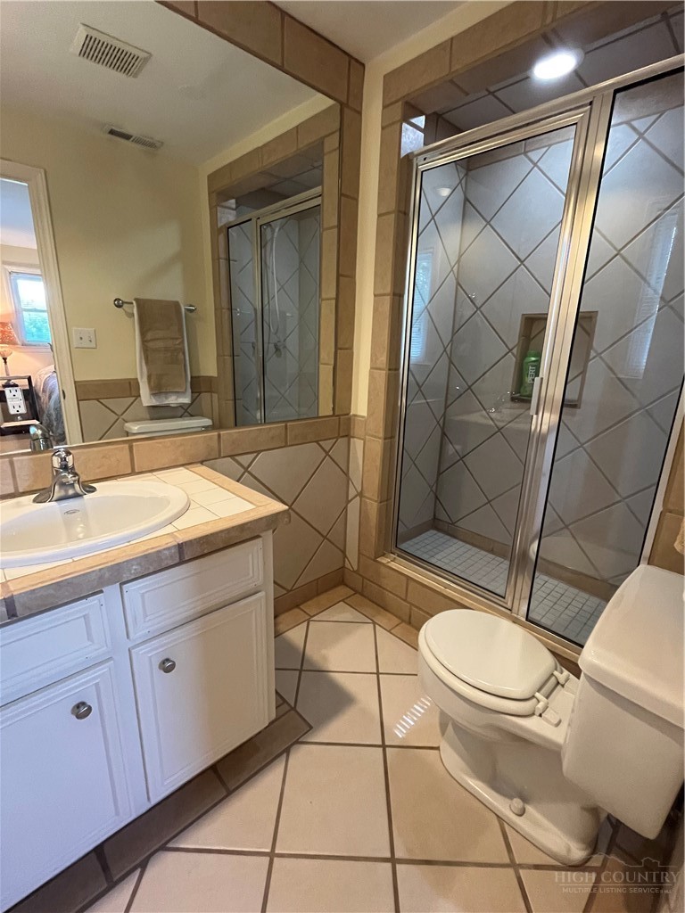 638 Ridge Road Glade Valley, NC 28627 - Photo 30 of 44 a bathroom with a sink a toilet and shower