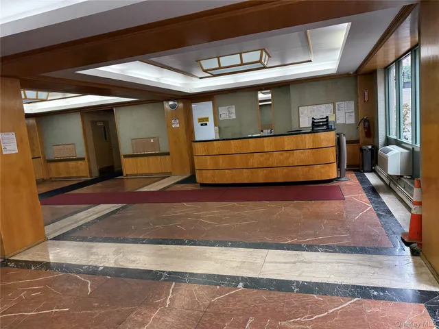 a view of a building with door