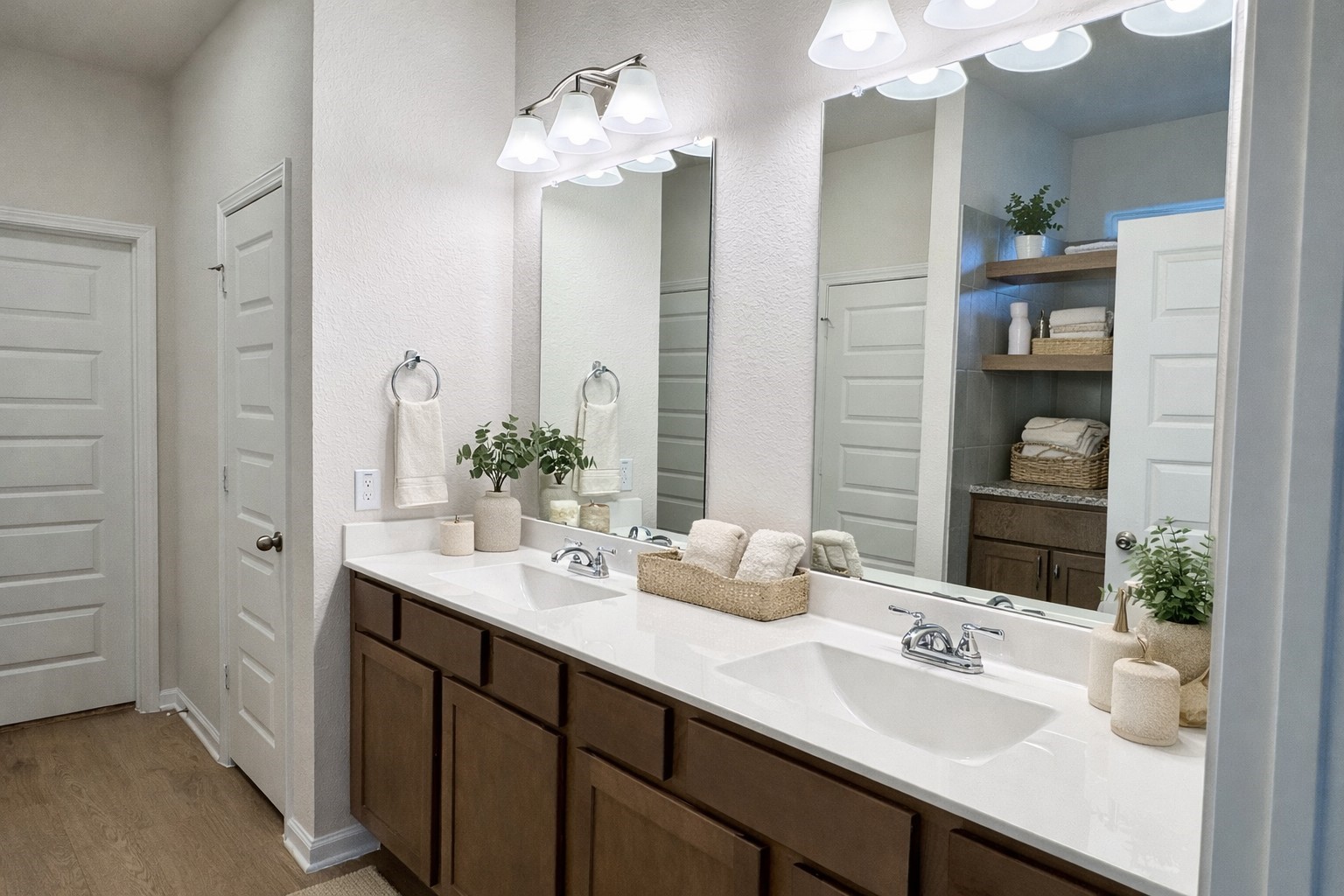 9749 Enclave Ridge Road Willis, TX 77318 - Photo 8 of 19 a bathroom with a sink double vanity and a mirror
