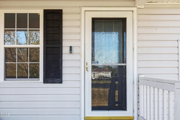 a view of front door of house