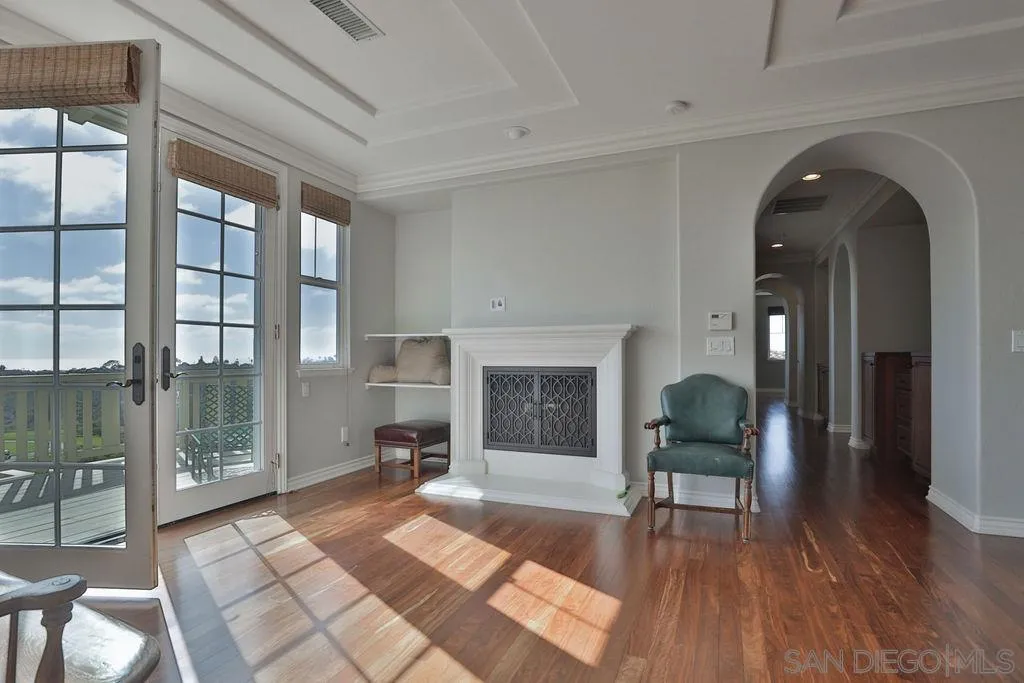 1375 Ravean Court Encinitas, CA 92024 - Photo 57 of 73 a living room with furniture and a fireplace