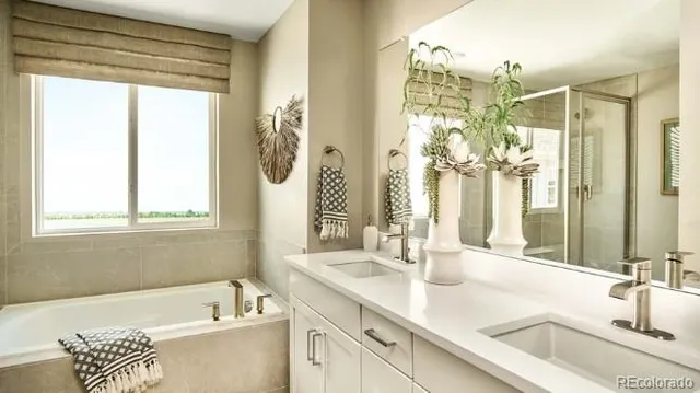 an outdoor space with seating