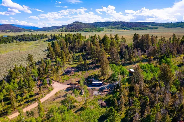 a view of a lake with a mountain in the background