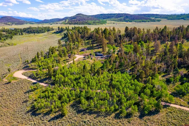 a view of a lake with a mountain in the background