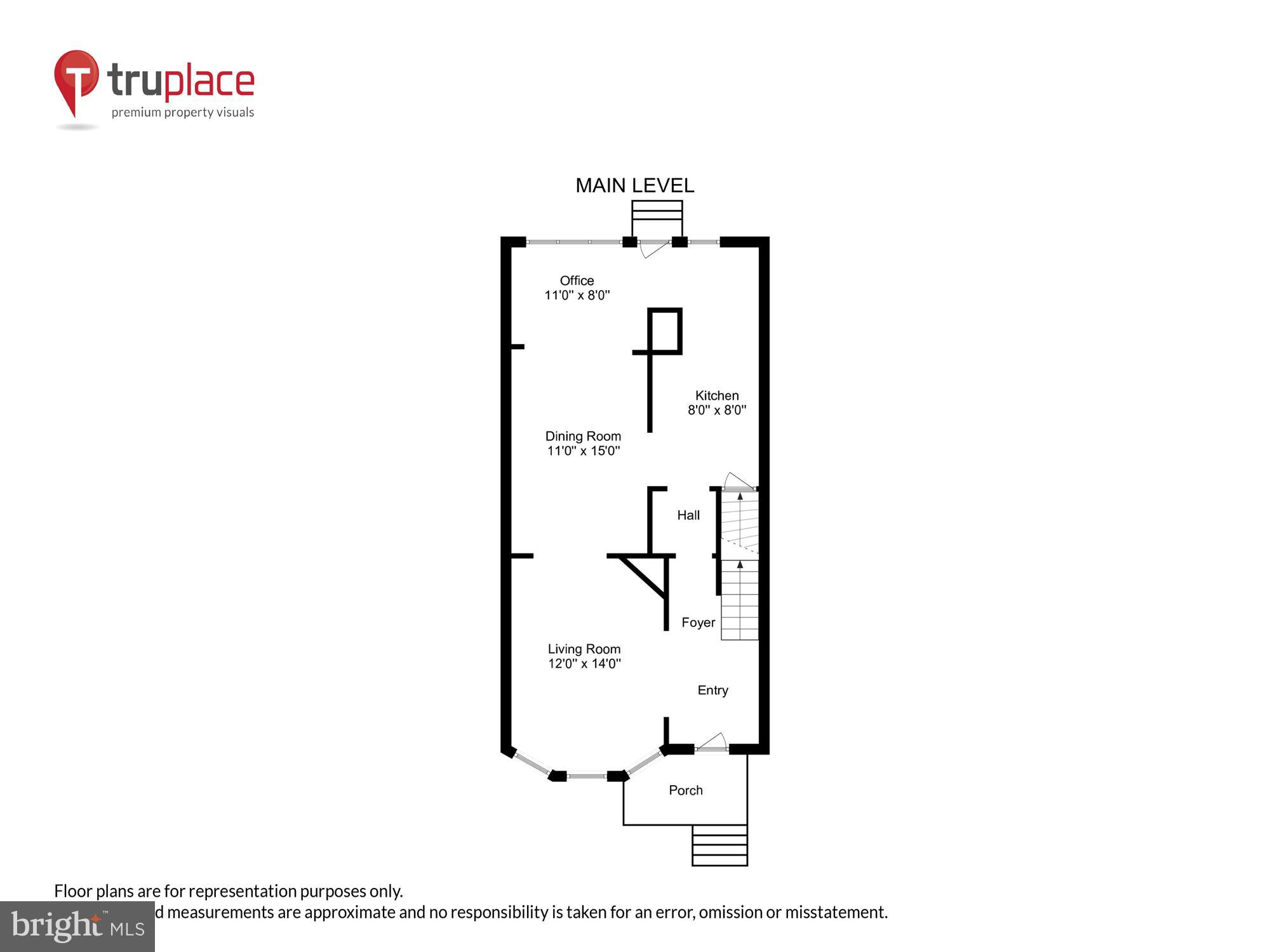 1338 Spring Road Northwest Washington, DC 20010 - Photo 42 of 44 Main Level Floor Plan
