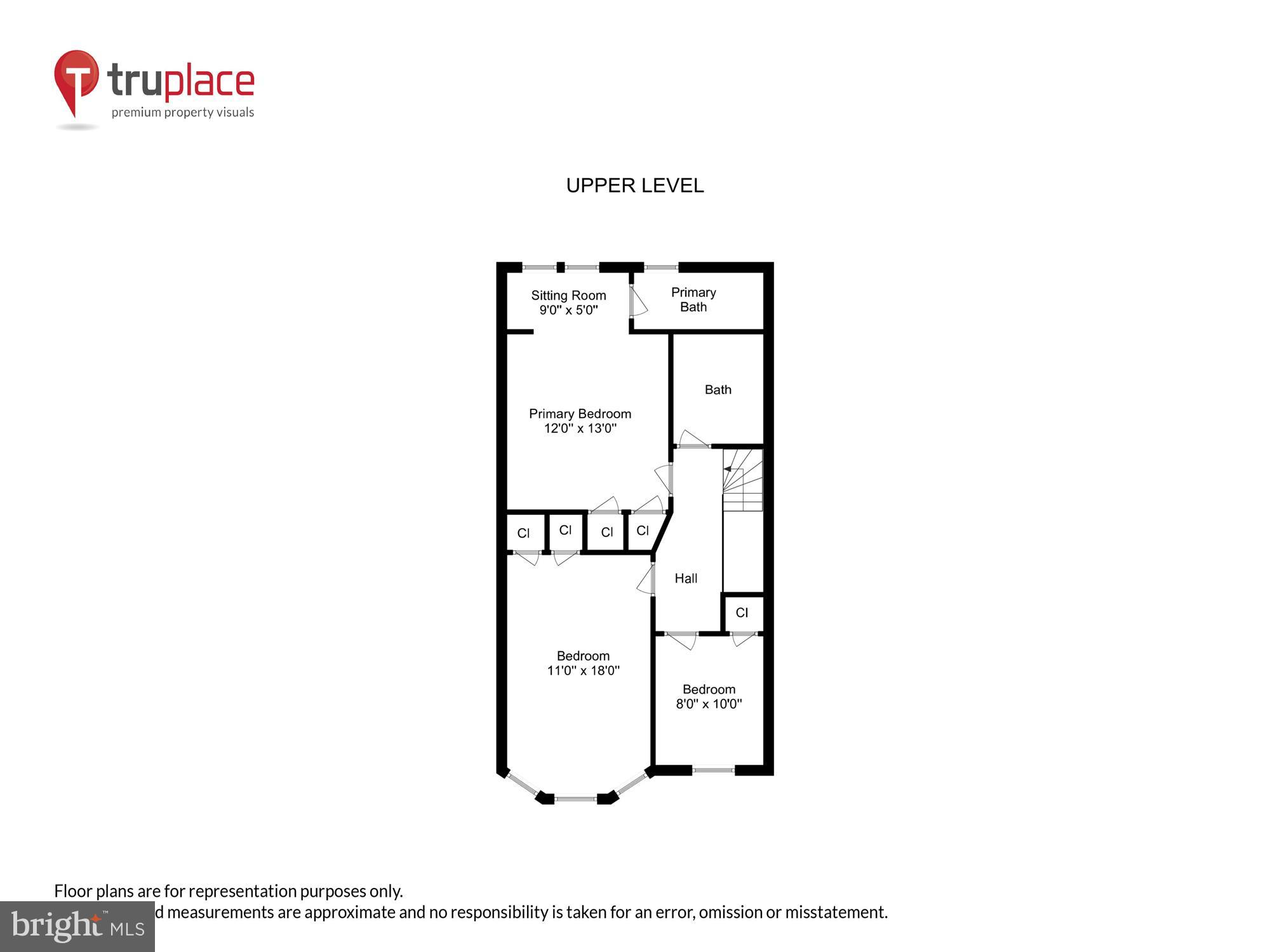 1338 Spring Road Northwest Washington, DC 20010 - Photo 43 of 44 Upper Level Floor Plan