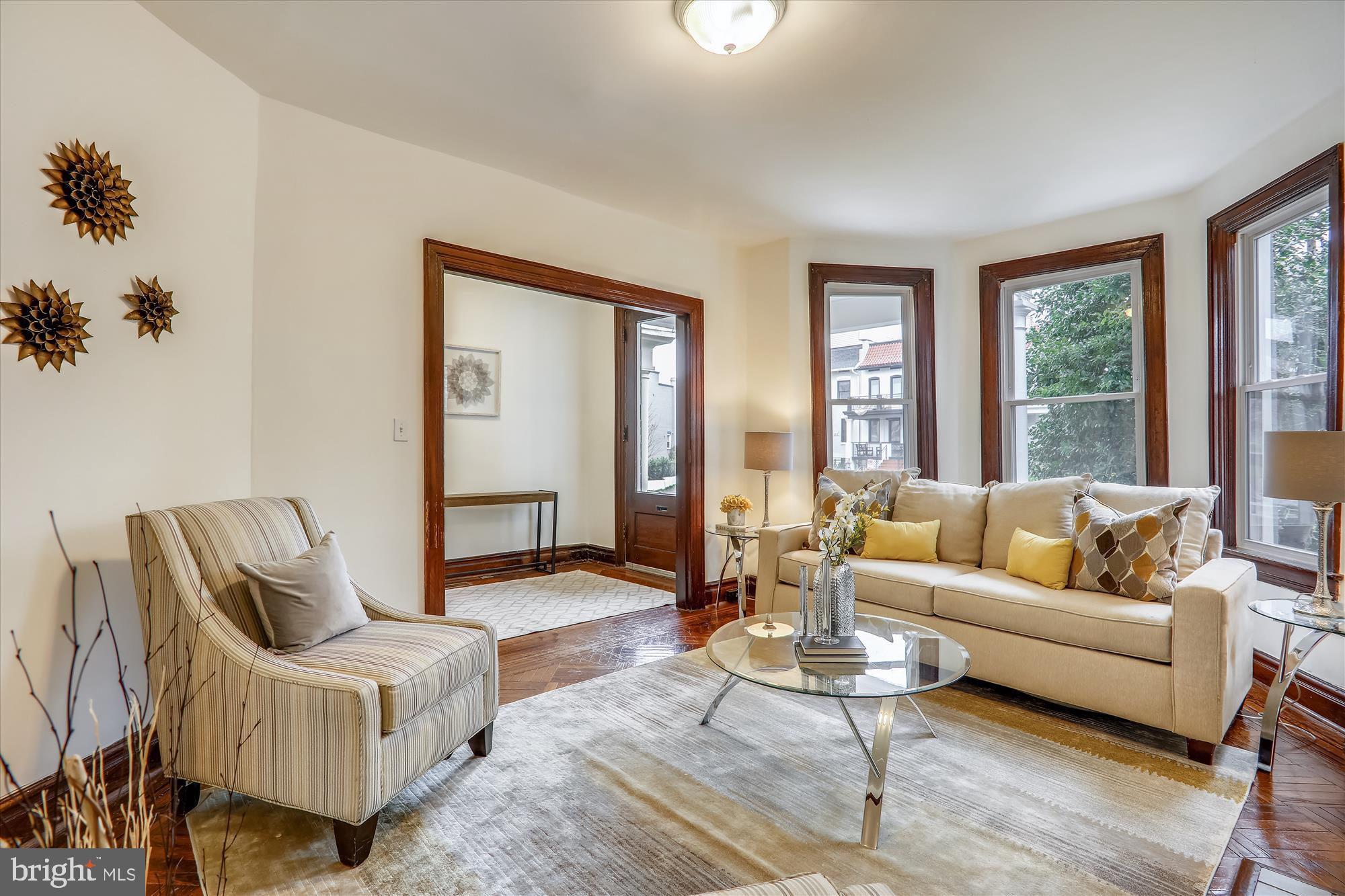 Living Room with Bay Window