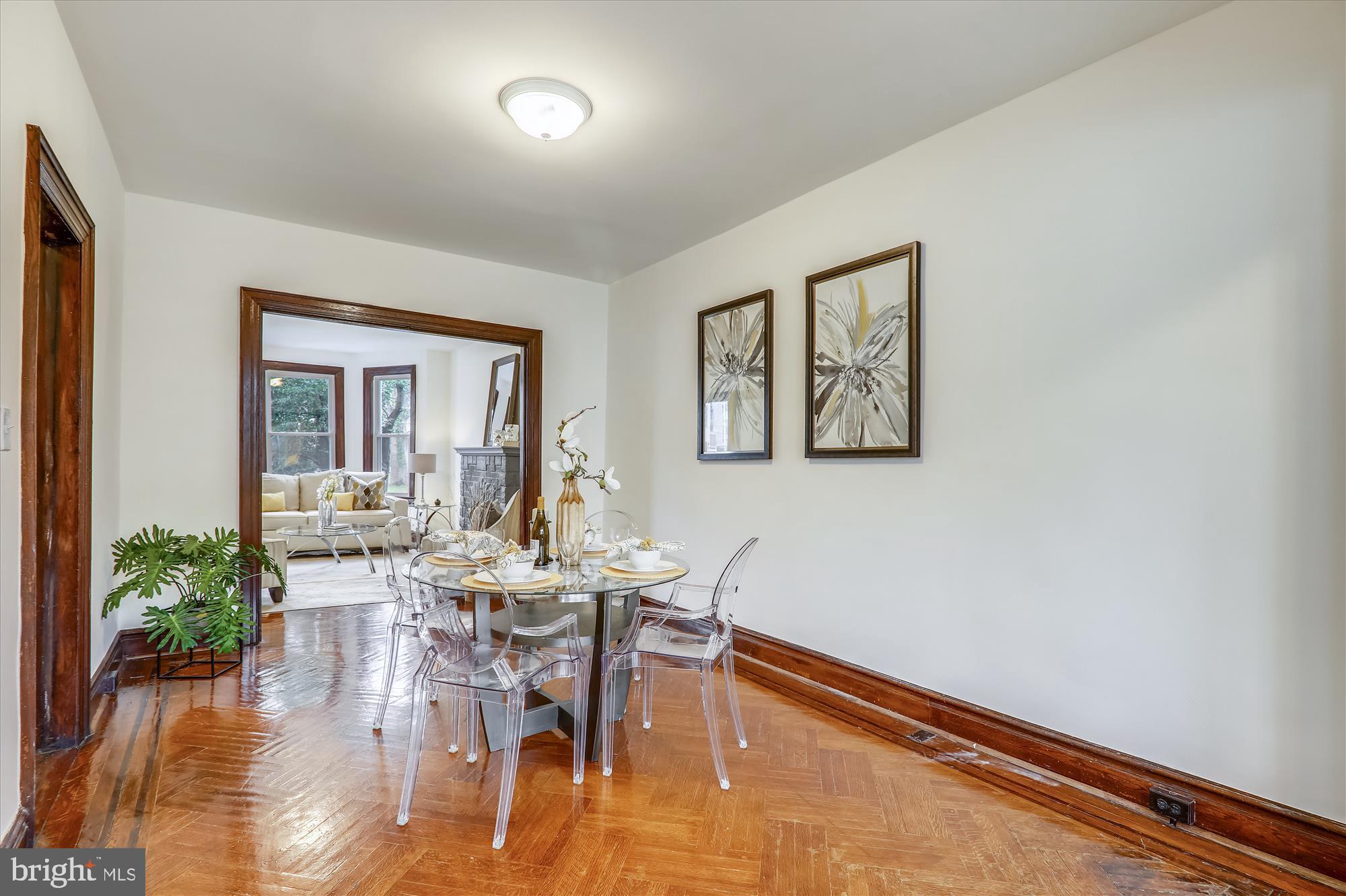 1338 Spring Road Northwest Washington, DC 20010 - Photo 10 of 44 Elegant Dining Room with Amazing Wood Floors