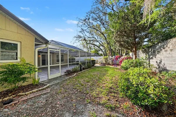 a house view with a garden space