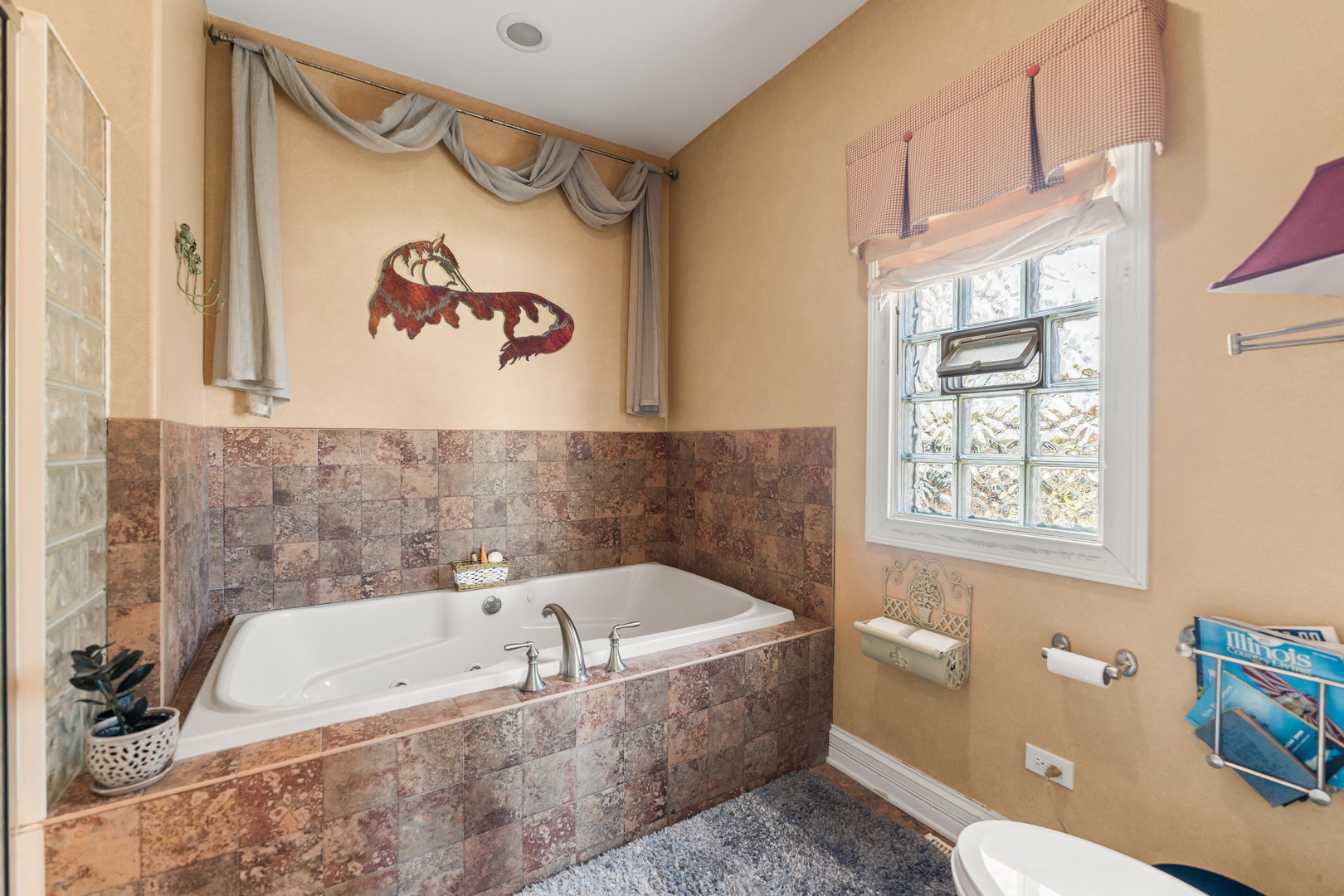 2601 North 3653rd Road Sheridan, IL 60551 - Photo 23 of 85 a bathroom with a bathtub and a shower