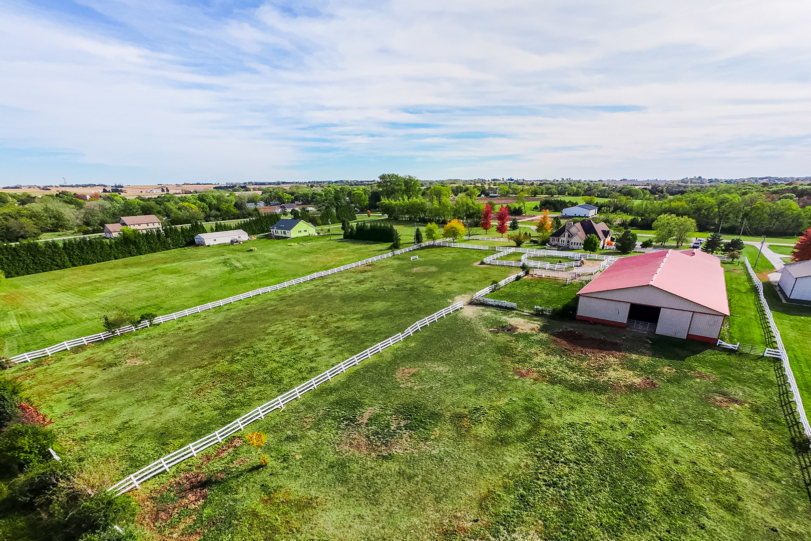 2601 North 3653rd Road Sheridan, IL 60551 - Photo 57 of 85 a view of a big yard with table and chairs and potted plants