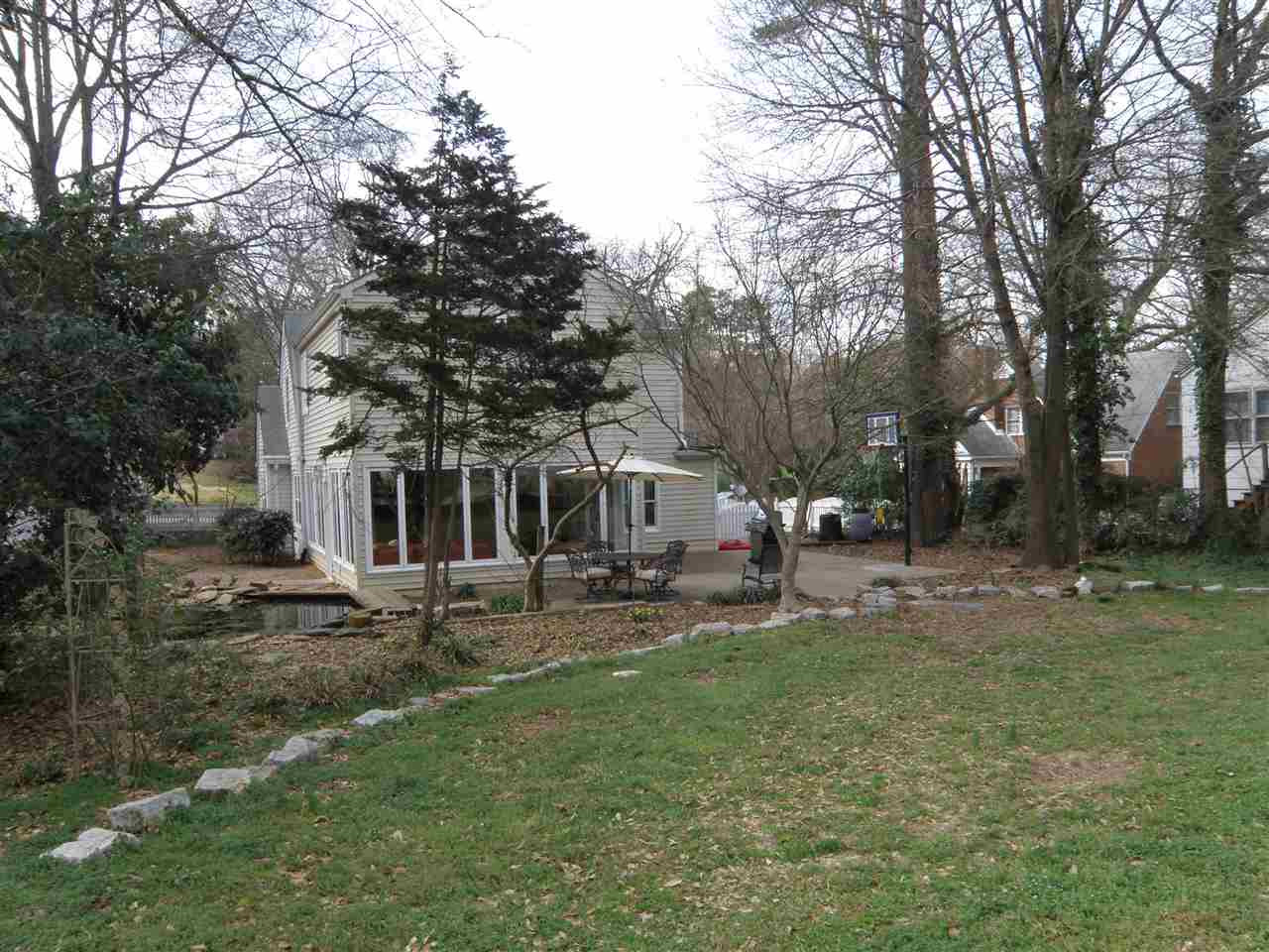 14 Furches Street Raleigh, NC 27607 - Photo 25 of 25 Big ol' backyard with fish pond next to patio. Perfect yard for kids and gardens, reading and writing, singing and playing, jumping and laughing.