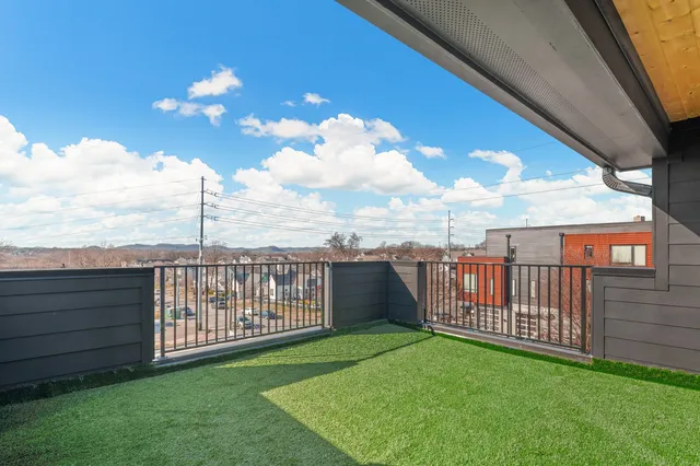 a view of a porch with a yard