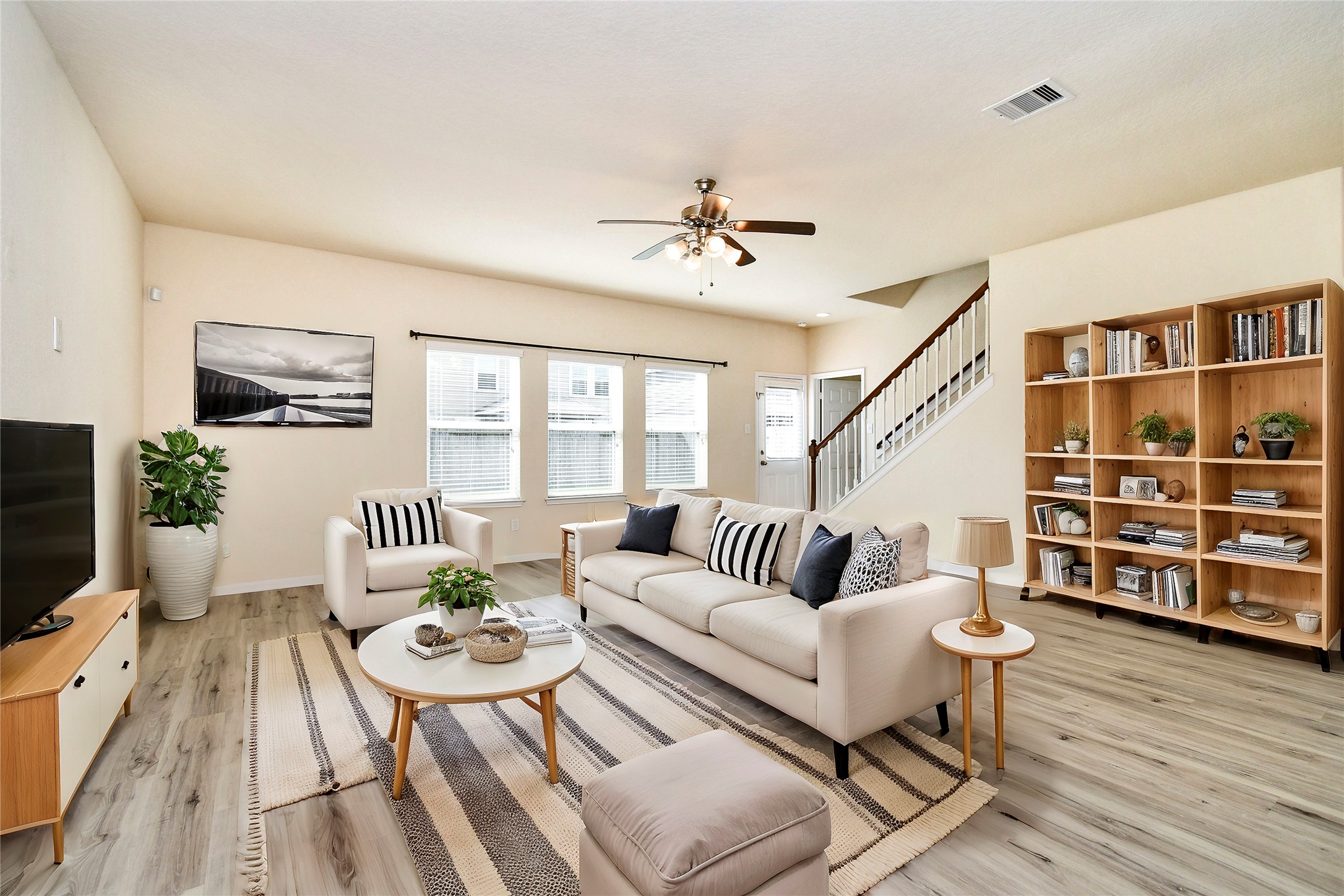 3227 Thicket Path Way Katy, TX 77493 - Photo 14 of 40 a living room with furniture and wooden floor