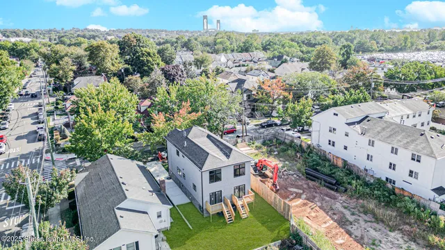 an aerial view of multiple house