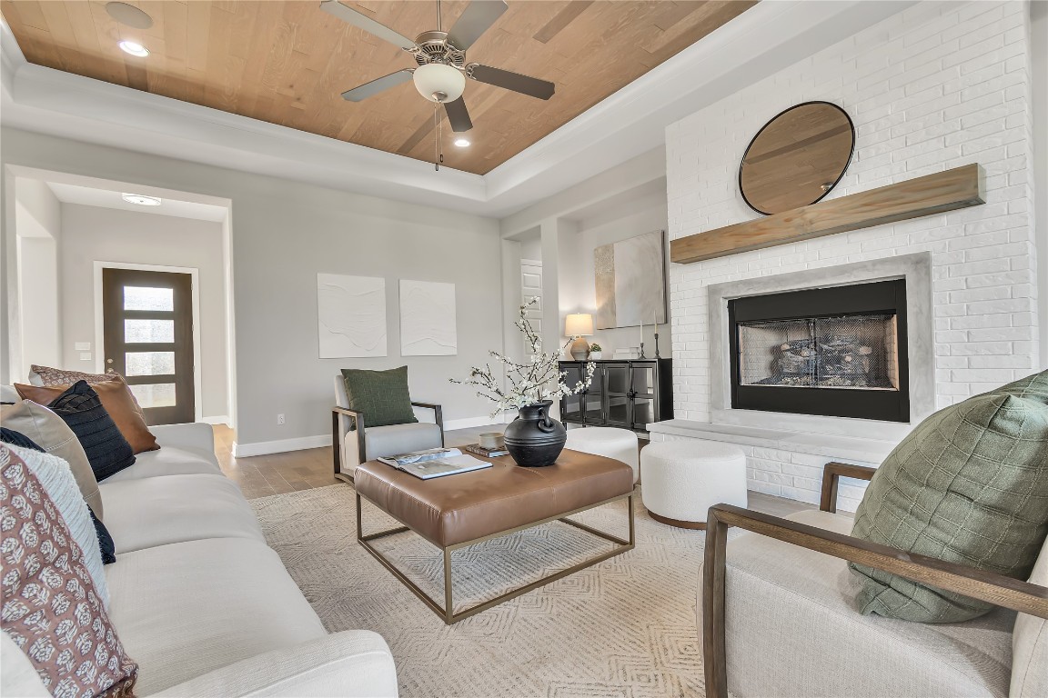 1700 Jackpot Run Leander, TX 78641 - Photo 16 of 40 a living room with furniture a fireplace