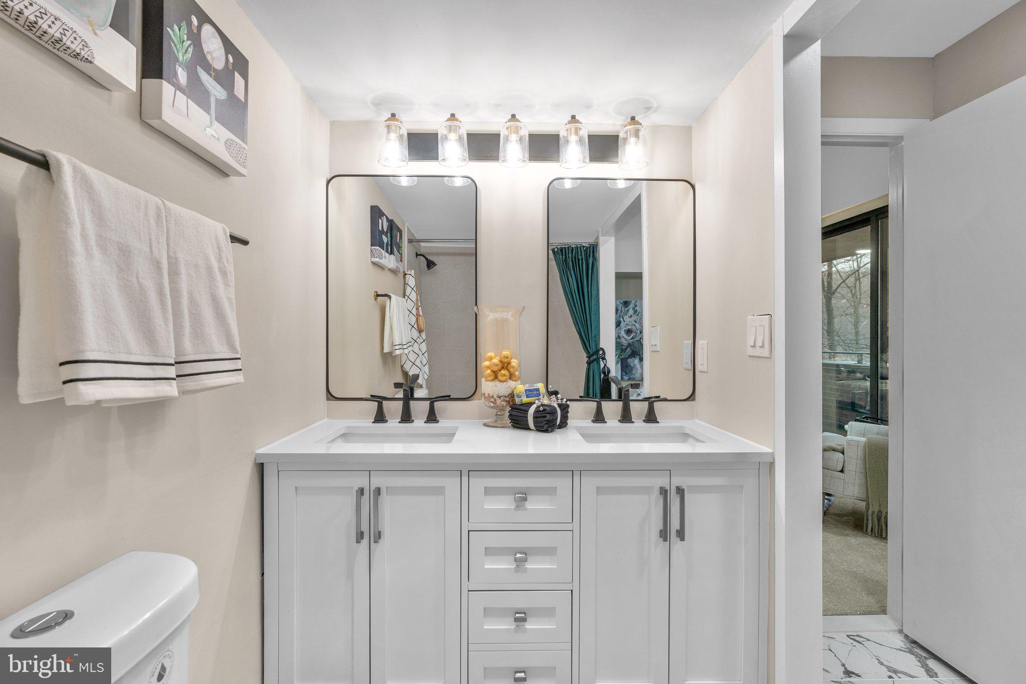 111 Hamlet Hill Road, Unit 413 Baltimore, MD 21210 - Photo 29 of 50 Double vanity in primary bedroom Ensuite.