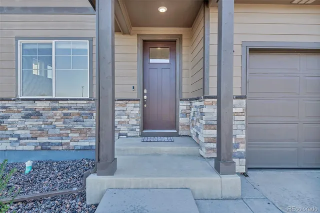 a view of front door of house