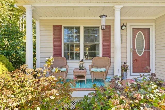 a outdoor living room with furniture