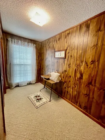 a living room with a couch and a table