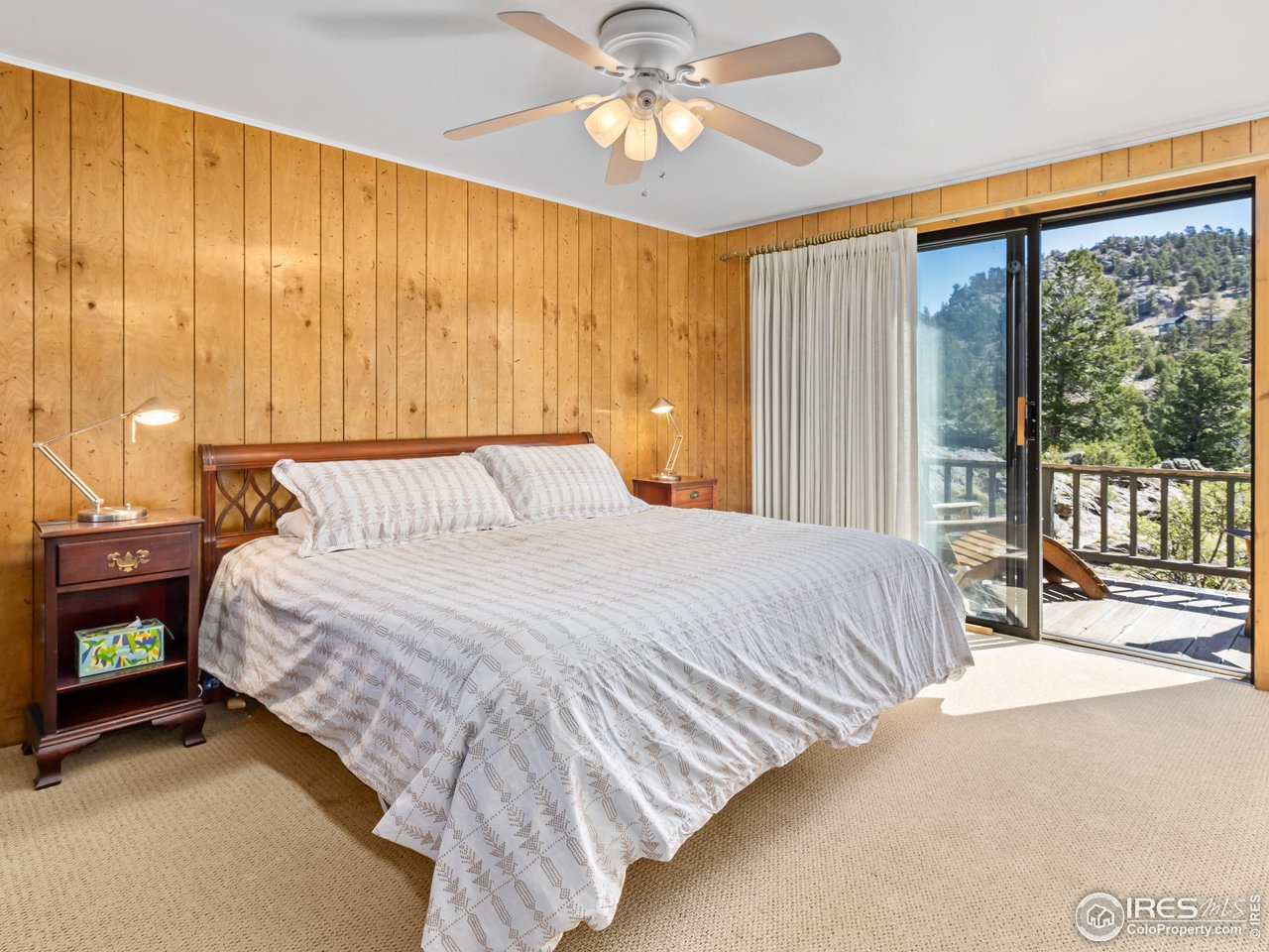 1252 Giant Track Road Estes Park, CO 80517 - Photo 15 of 33 Primary bedroom with deck access