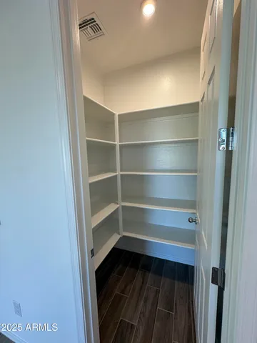 a close view of closet