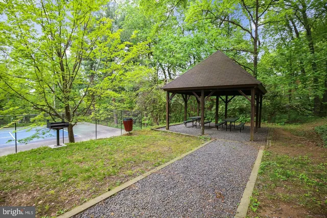 a view of a backyard with a garden