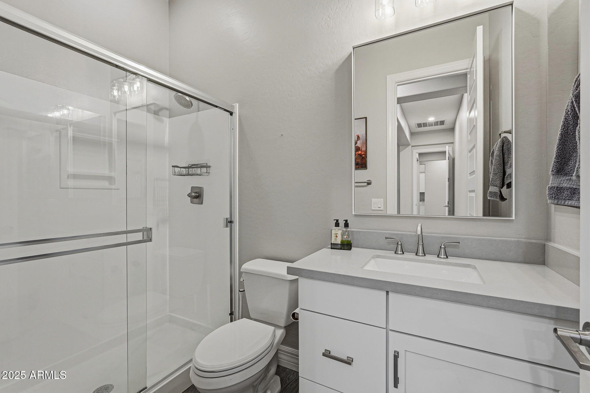 22940 East Camacho Road Queen Creek, AZ 85142 - Photo 49 of 68 a bathroom with a sink a toilet and shower