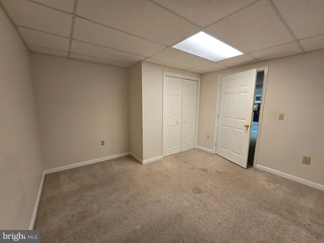 an empty room with an entryway