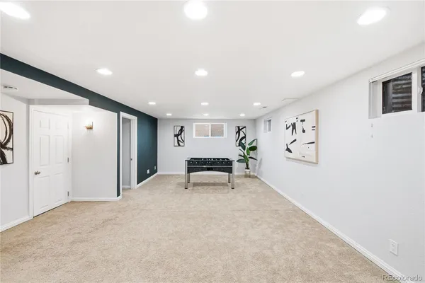 a view of a livingroom with a flat screen tv